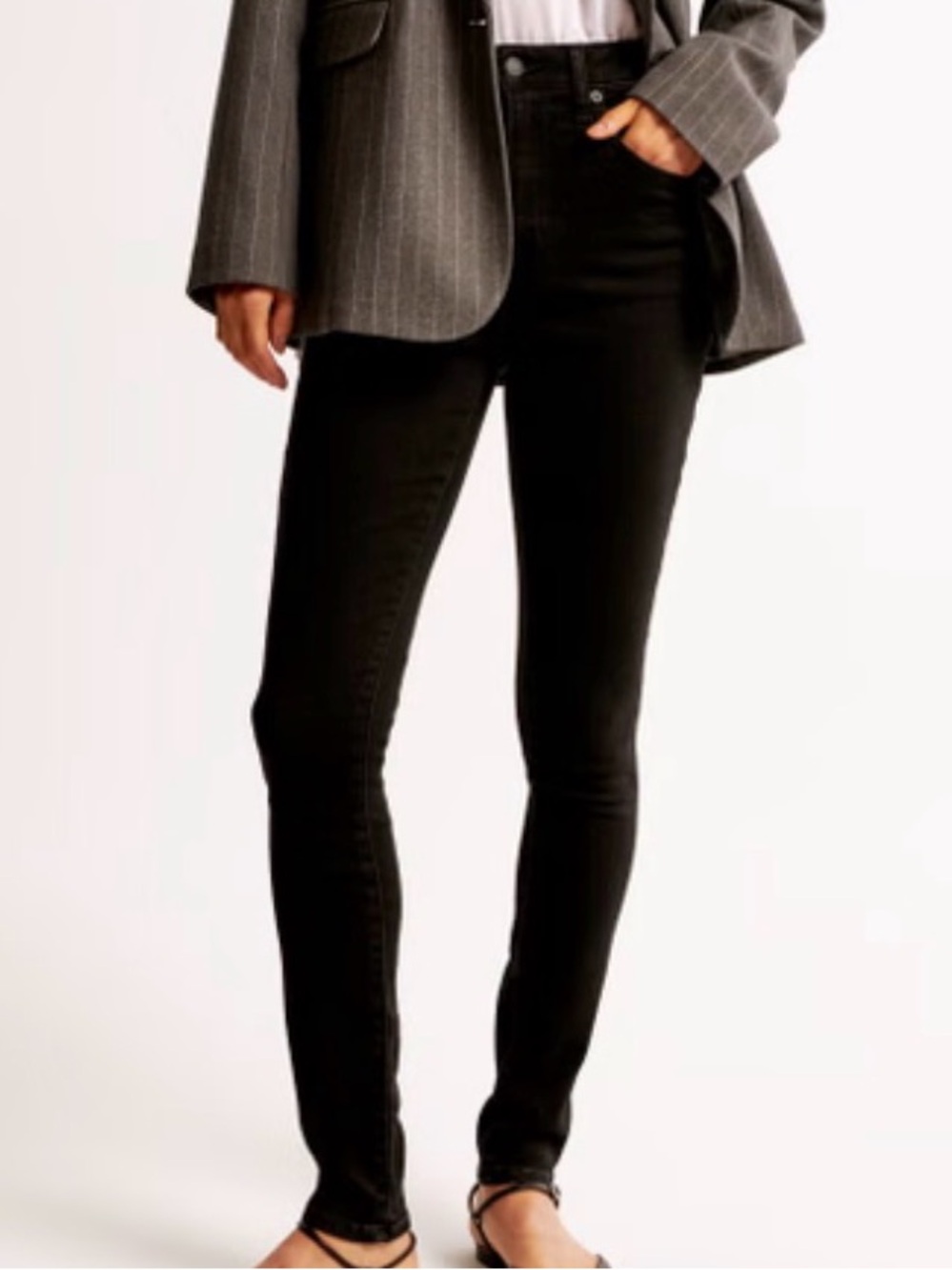 Abercrombie & Fitch Black Skinny High-Rise Jeans - Size 4 / 27